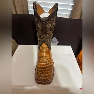Honey Lizard Cowboy Boots